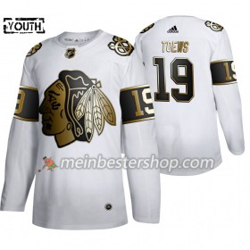 Chicago Blackhawks Jonathan Toews 19 Adidas 2019-2020 Golden Edition Weiß Trikot Authentic - Kinder